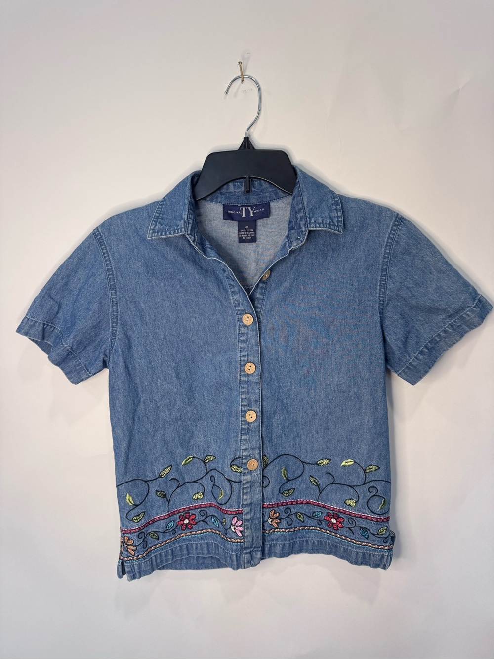 Jean, short sleeve button up